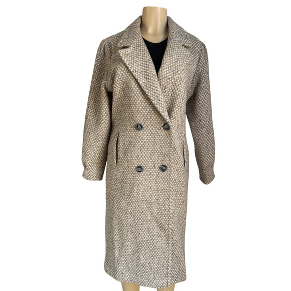 Vintage  Wool Coat International Scene– Made in Poland – Double Breasted Sz 5/6 - Picture 1 of 10